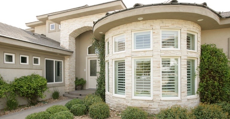 Exterior view of shutters Dallas home
